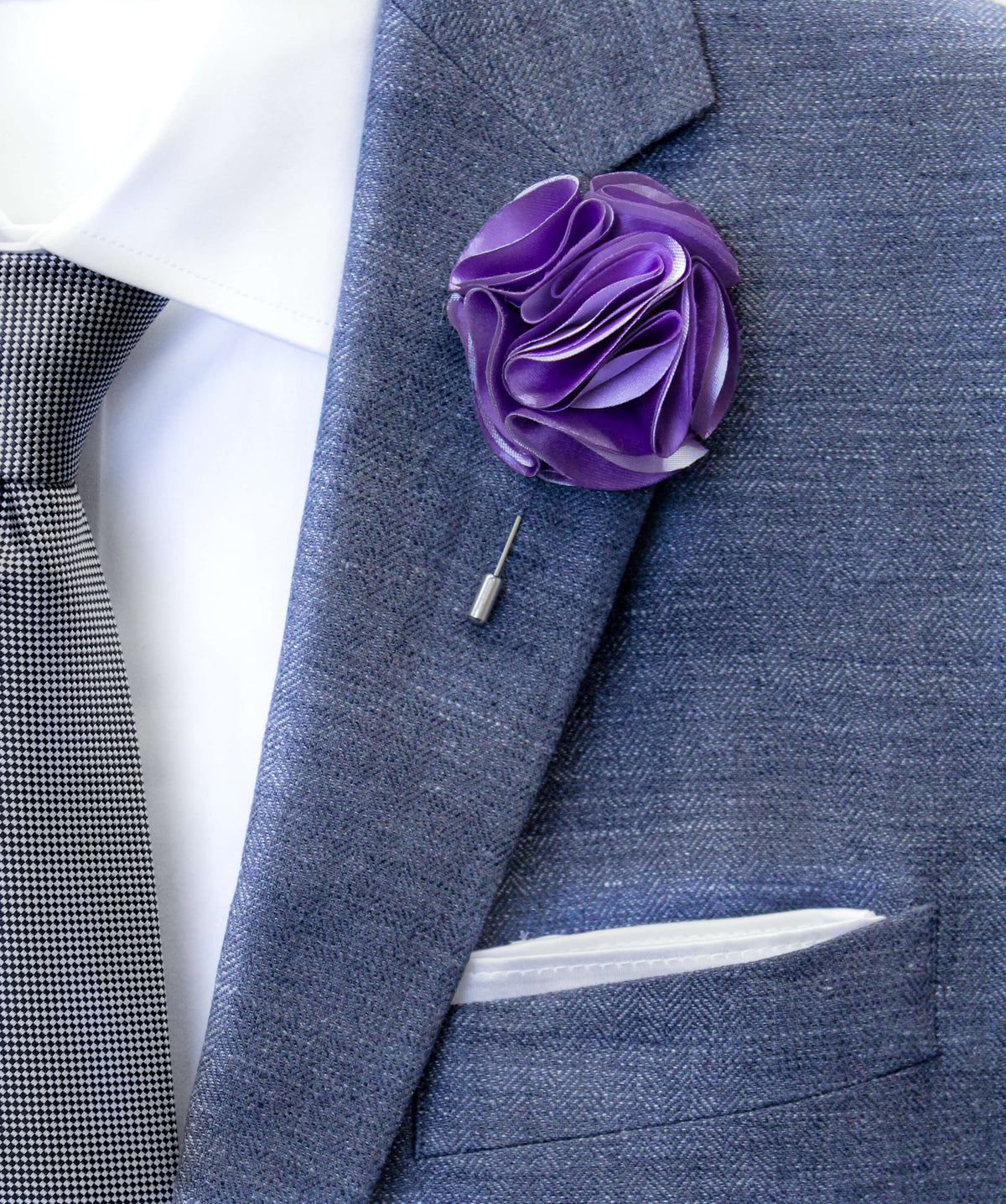 Prince Purple Flower Lapel Pin