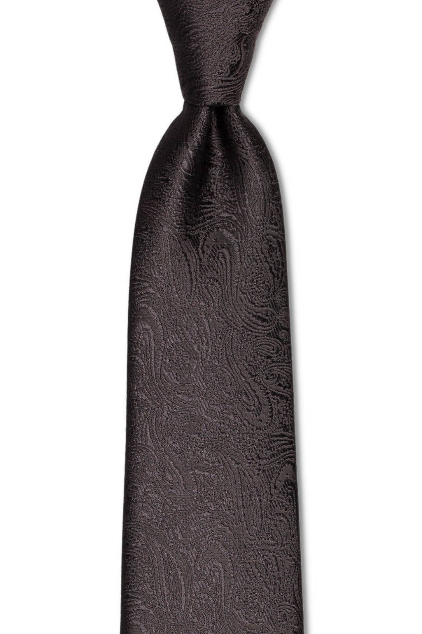 Pretty In Black Paisley Traditional Tie