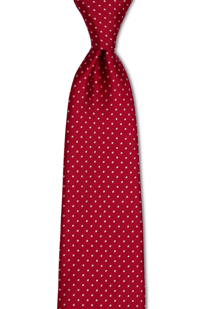 Red White Dotted Skinny Tie