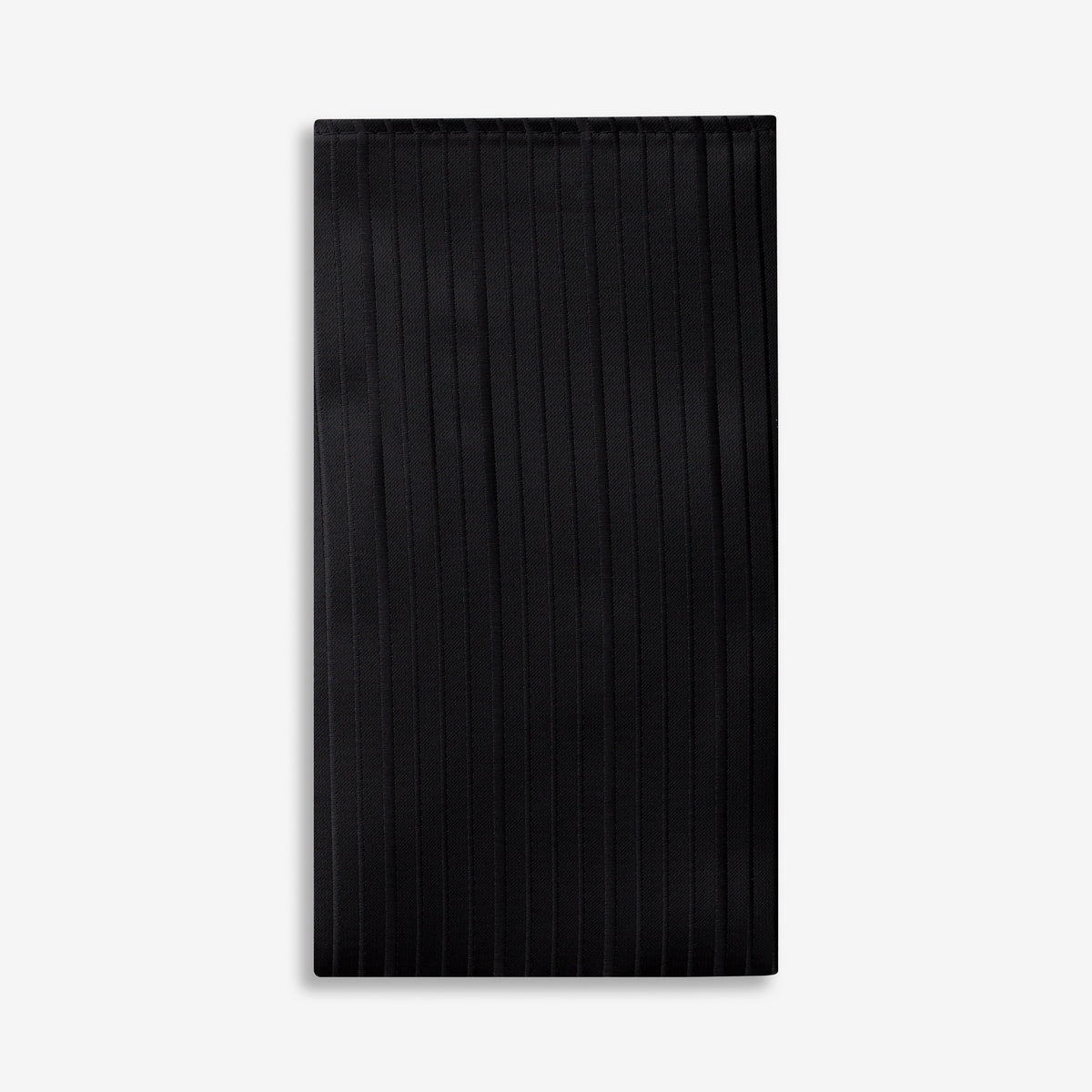Black Black Striped Pocket Square