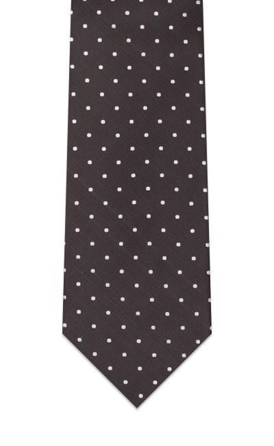 Black Pearl Dotted Pre-tied Tie, Tie, GoTie