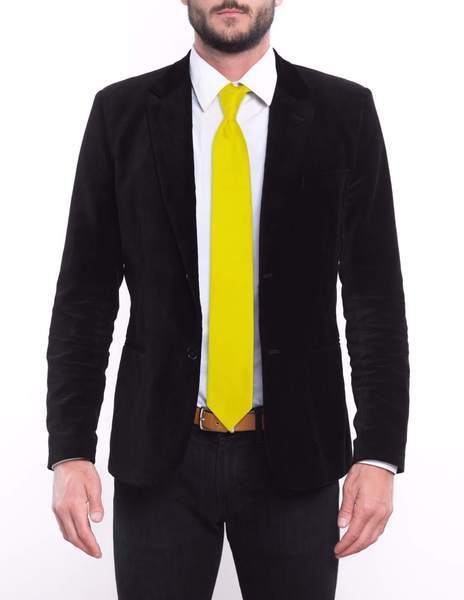 Bright Solid Yellow Pre-tied Tie, Tie, GoTie