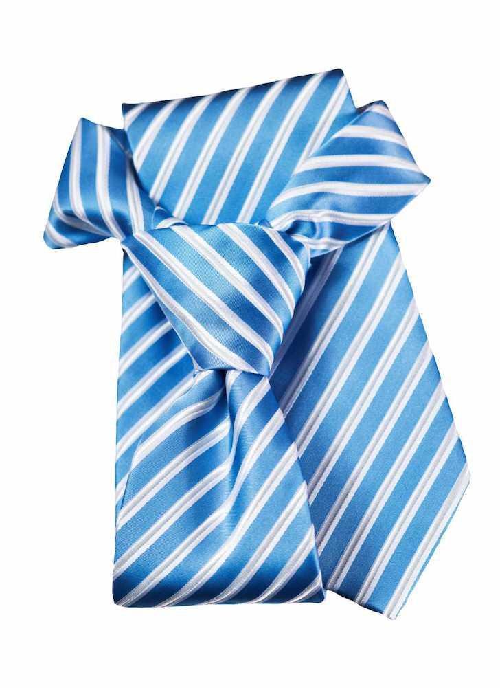 Sky Blue Striped Pre-tied Tie, Tie, GoTie