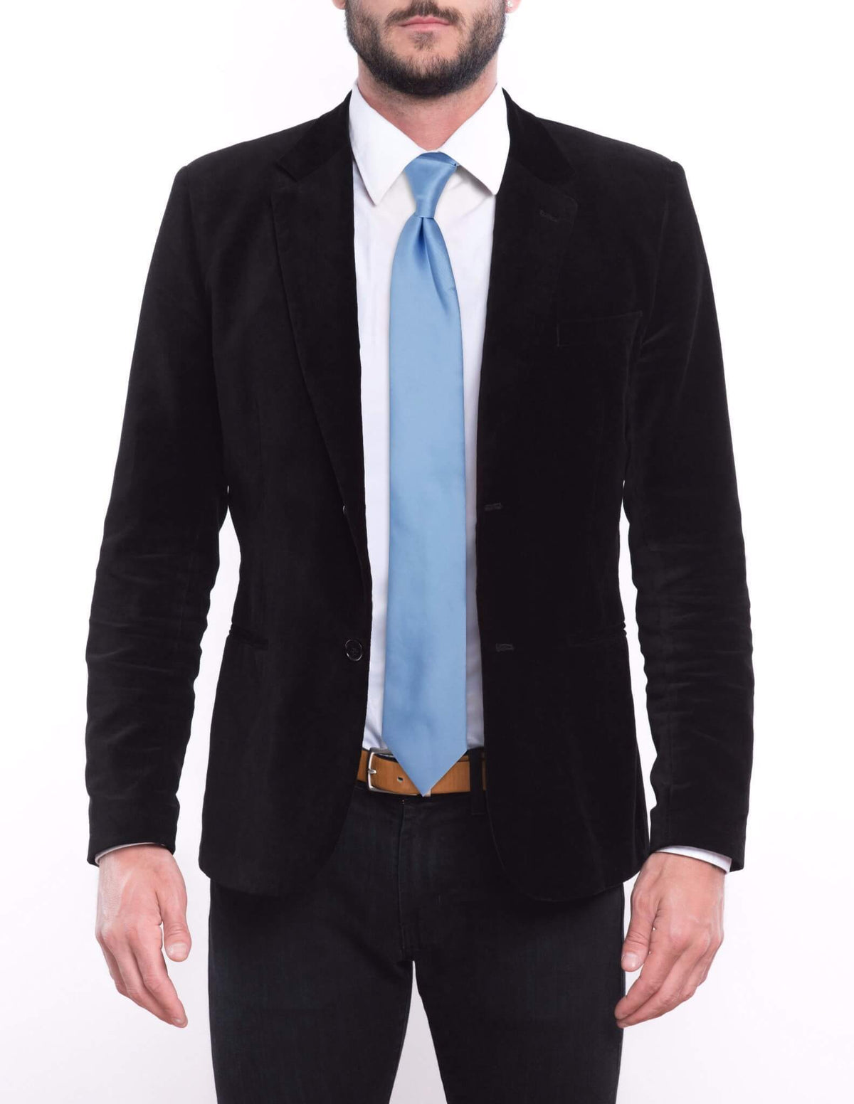 Solid Baby Blue Pre-tied Tie, Tie, GoTie