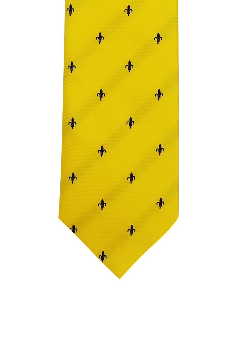 Yellow Fluer De Lis Pre-tied Tie, Tie, GoTie