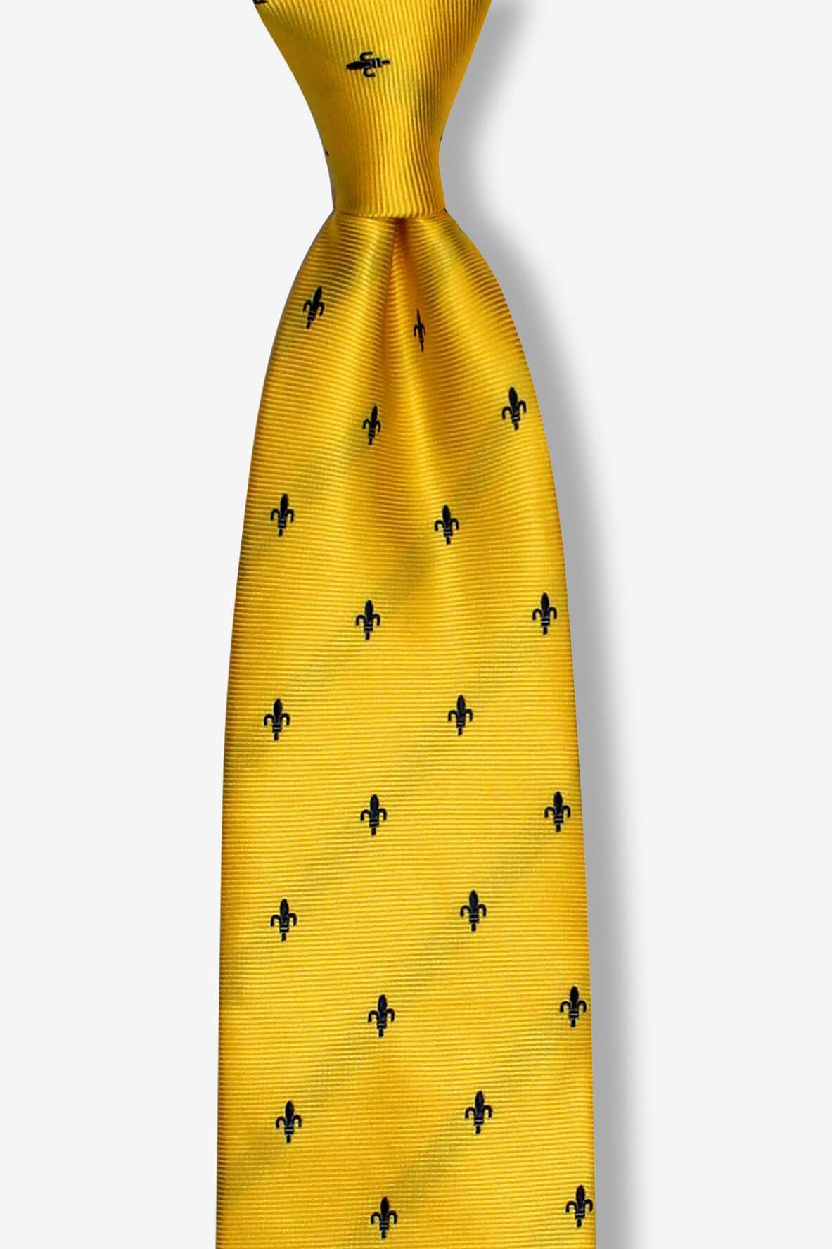 Yellow Fluer De Lis Pre-tied Tie, Tie, GoTie