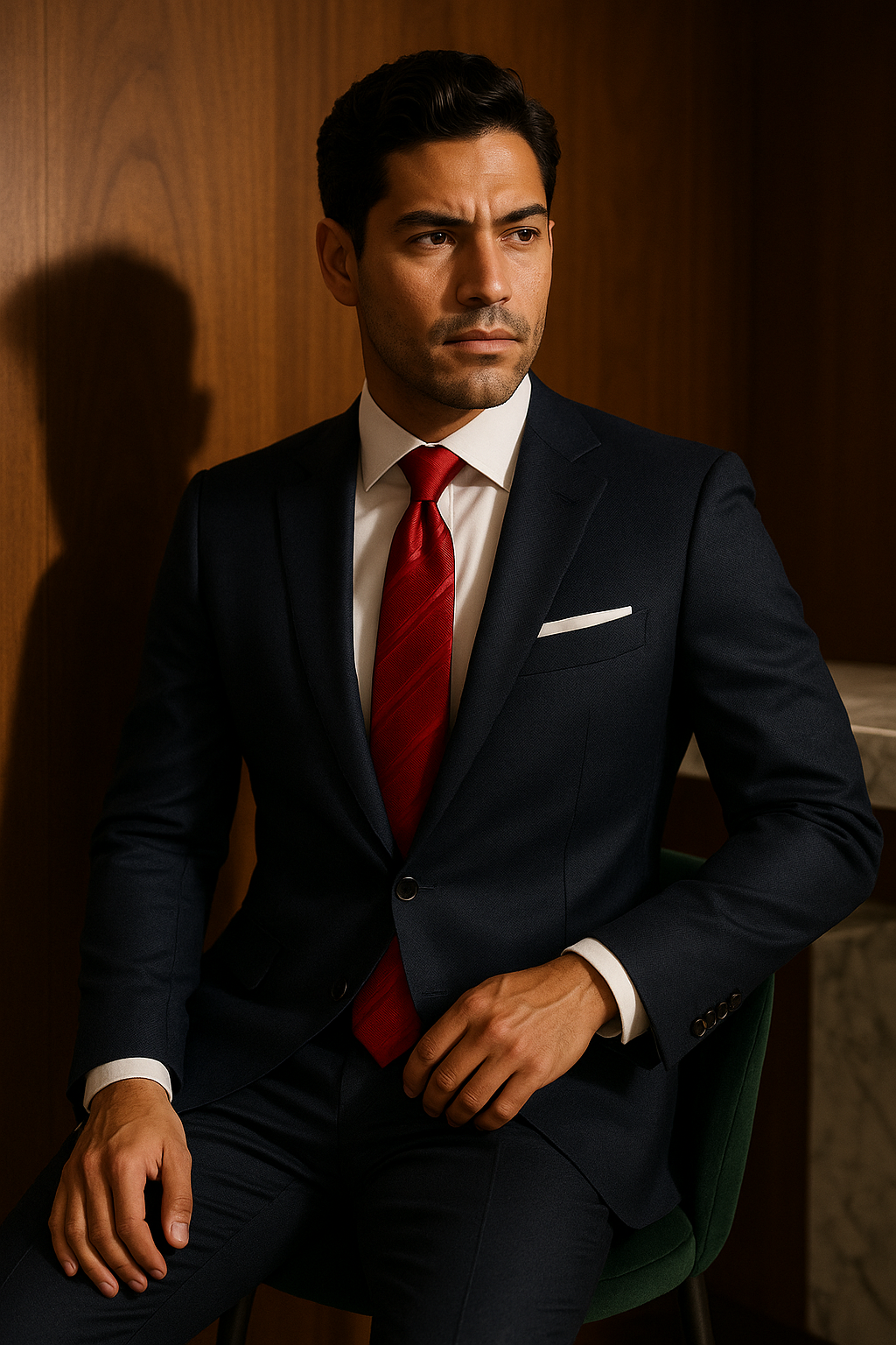 AI generated marketing image for Classy Red Traditional Tie