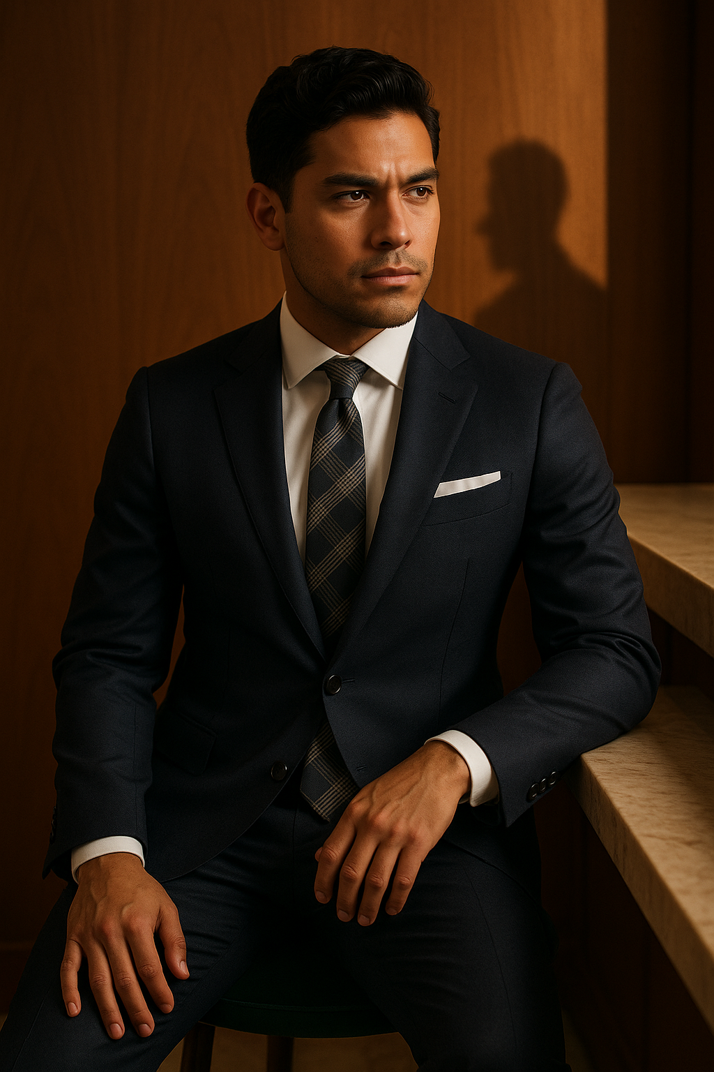 AI generated marketing image for Preppy Plaid Traditional Tie