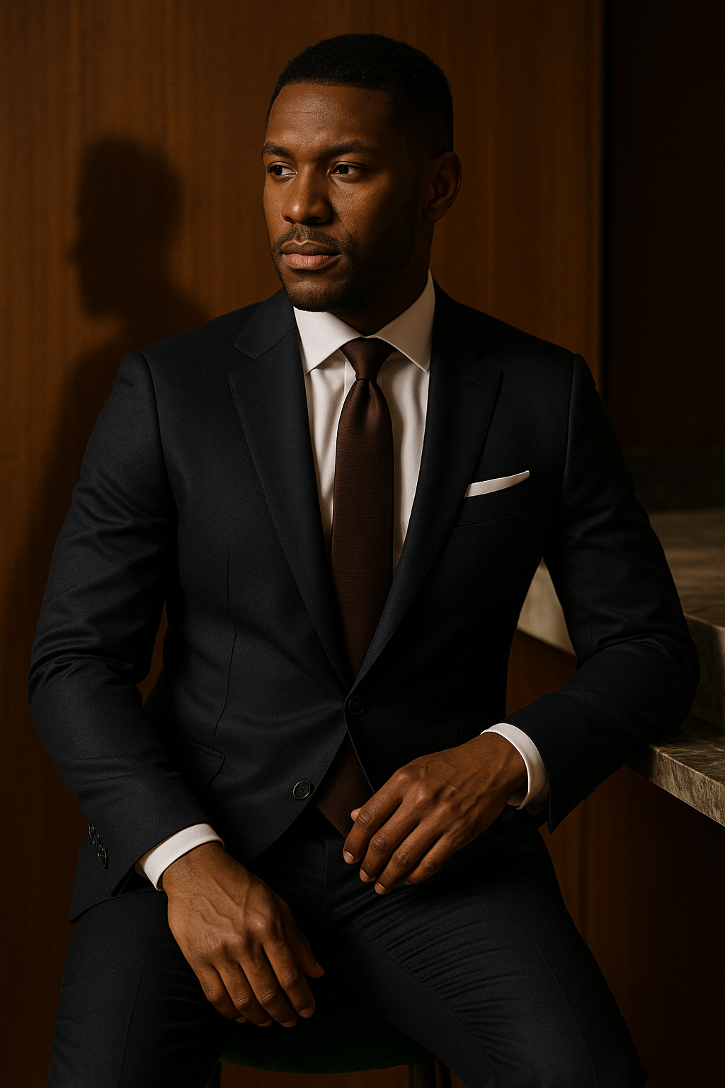 AI generated marketing image for Espresso Traditional Tie