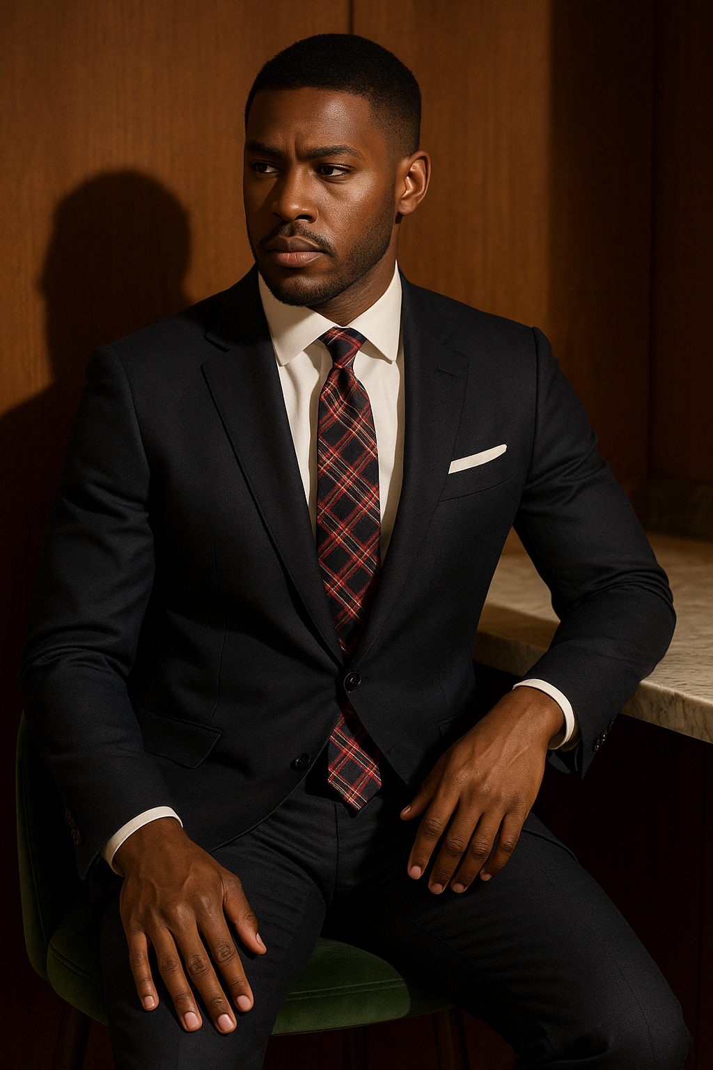 AI generated marketing image for Kilt Plaid Tie