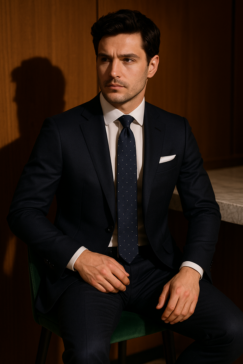 AI generated marketing image for Cool Squares Traditional Tie