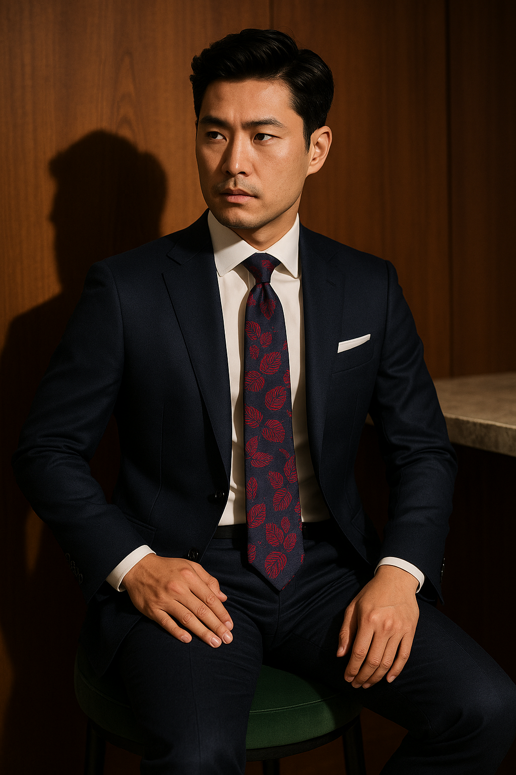 AI generated marketing image for Tropical Thunder Traditional Tie