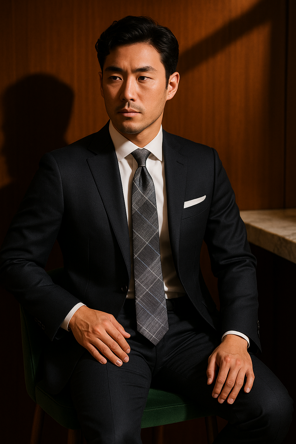 AI generated marketing image for Gray Horizons Traditional Tie