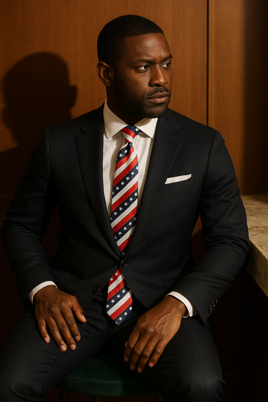 AI generated marketing image for Stars and Stripes Tie