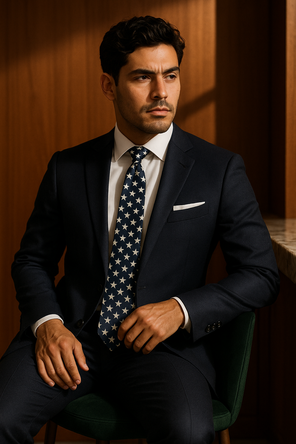 AI generated marketing image for Ole' Glory Traditional Tie