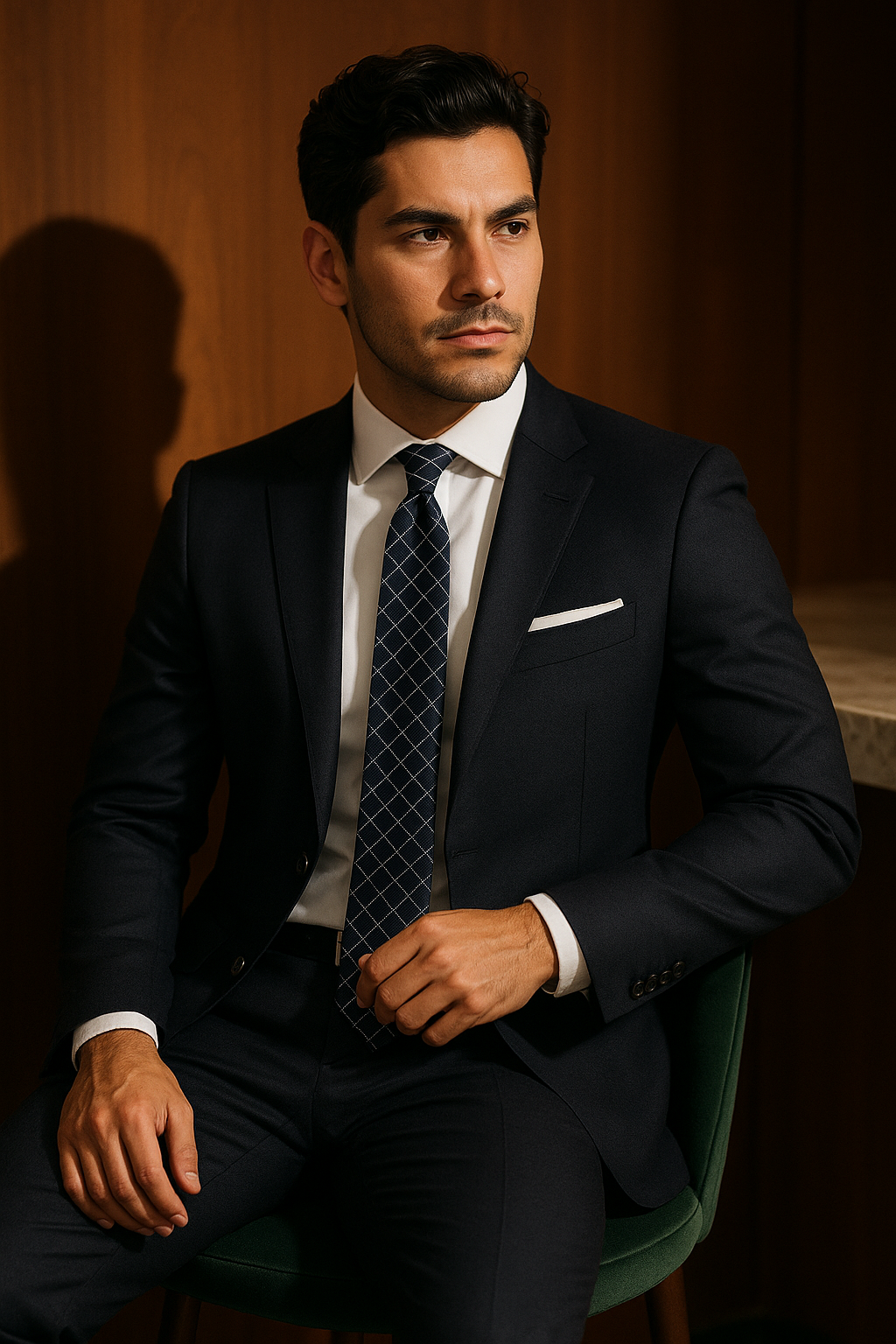 AI generated marketing image for Get Squared Traditional Tie