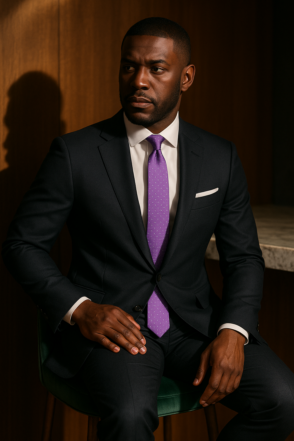 AI generated marketing image for Madison Avenue Skinny Traditional Tie