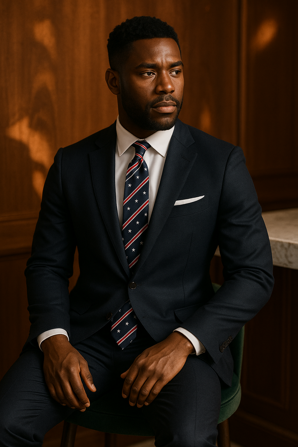 AI generated marketing image for God Bless America Traditional Tie