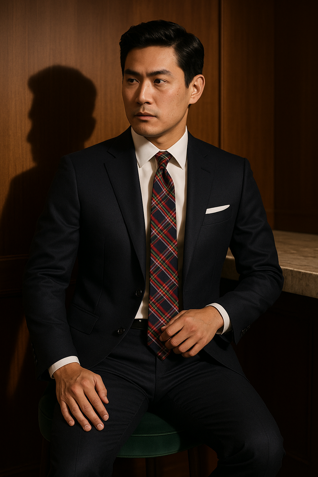 AI generated marketing image for Kilt Plaid Traditional Tie