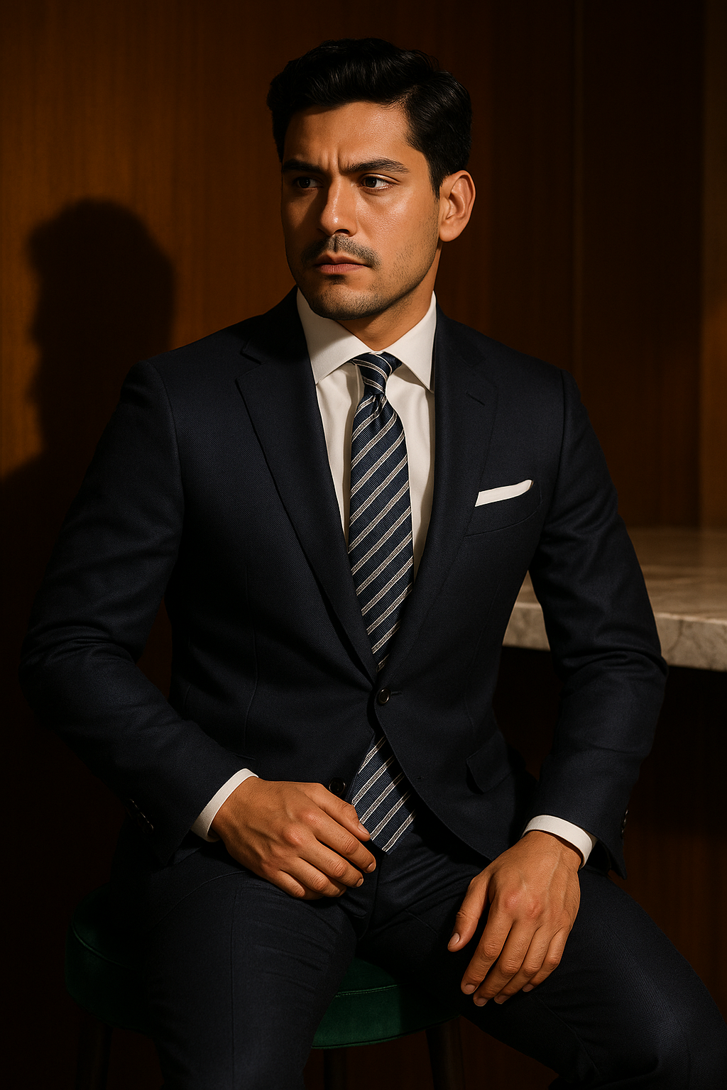 AI generated marketing image for Graphite Lines Traditional Tie