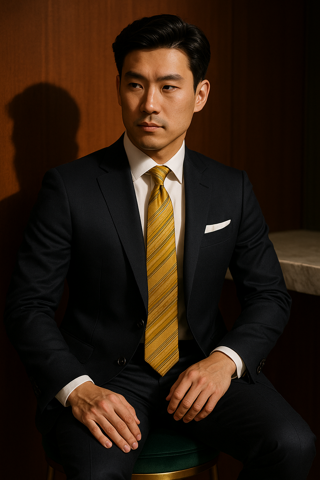 AI generated marketing image for Gold Executive Tie