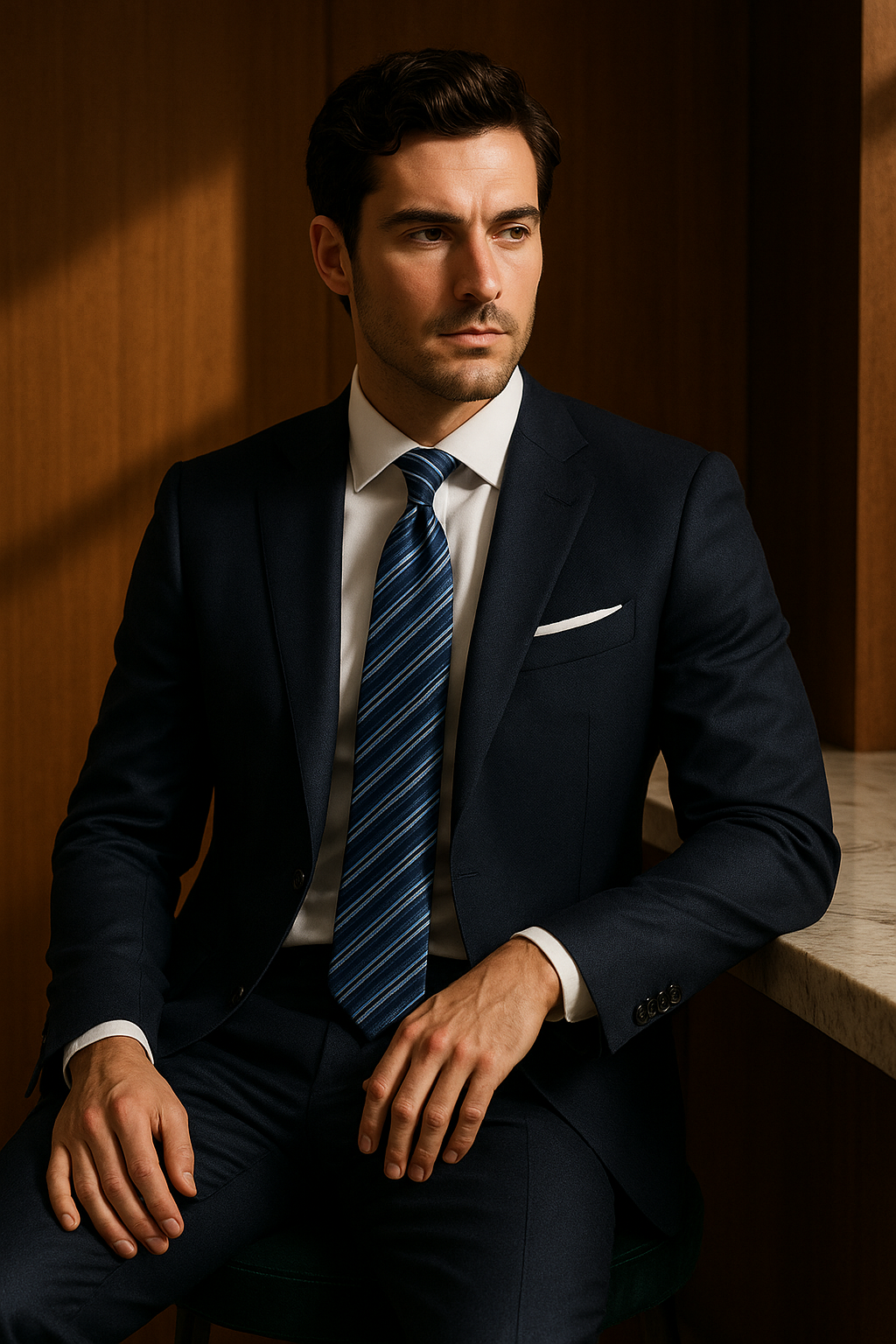 AI generated marketing image for Blue Legion Tie