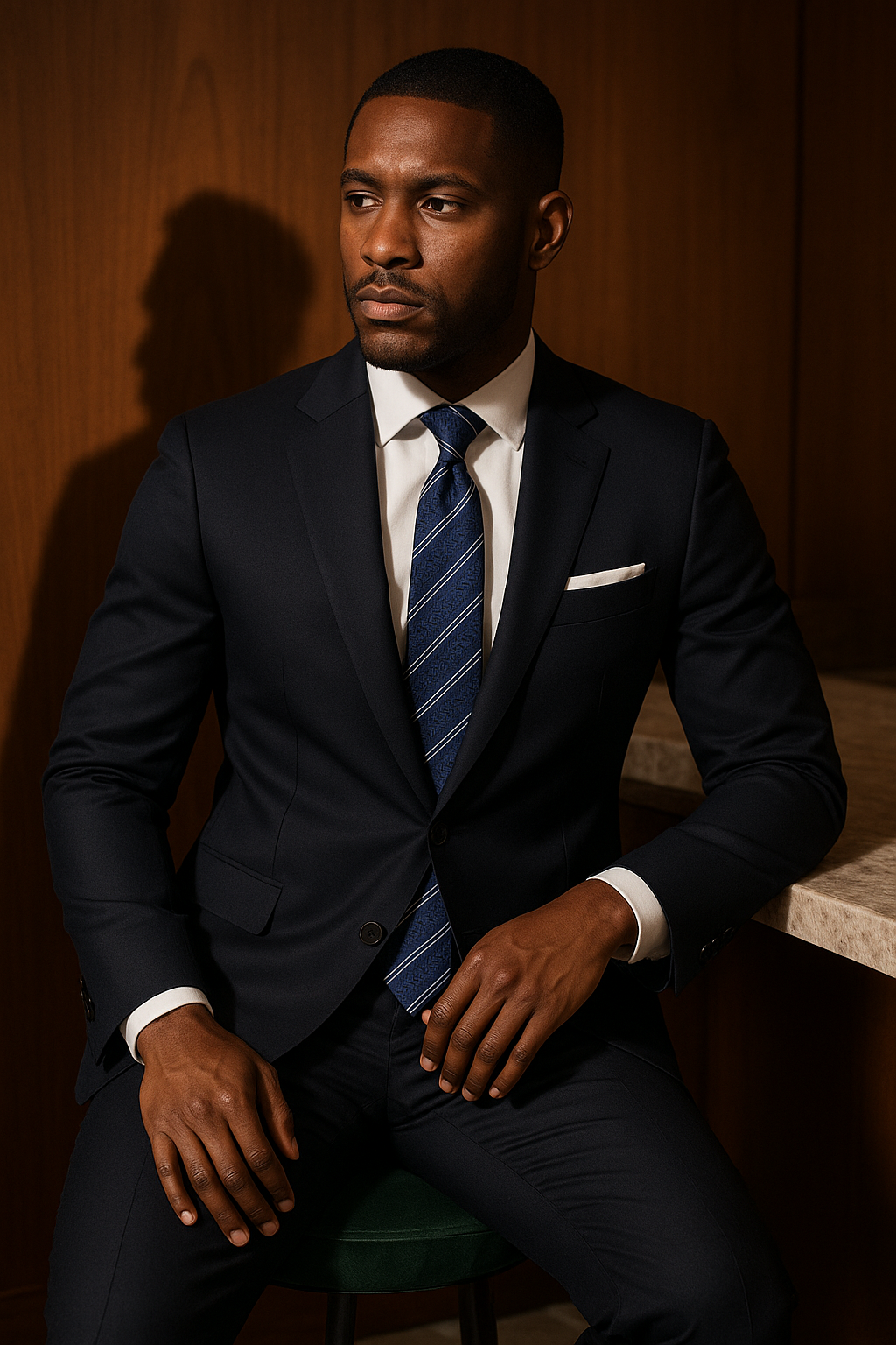 AI generated marketing image for Blue Dragon Traditional Tie