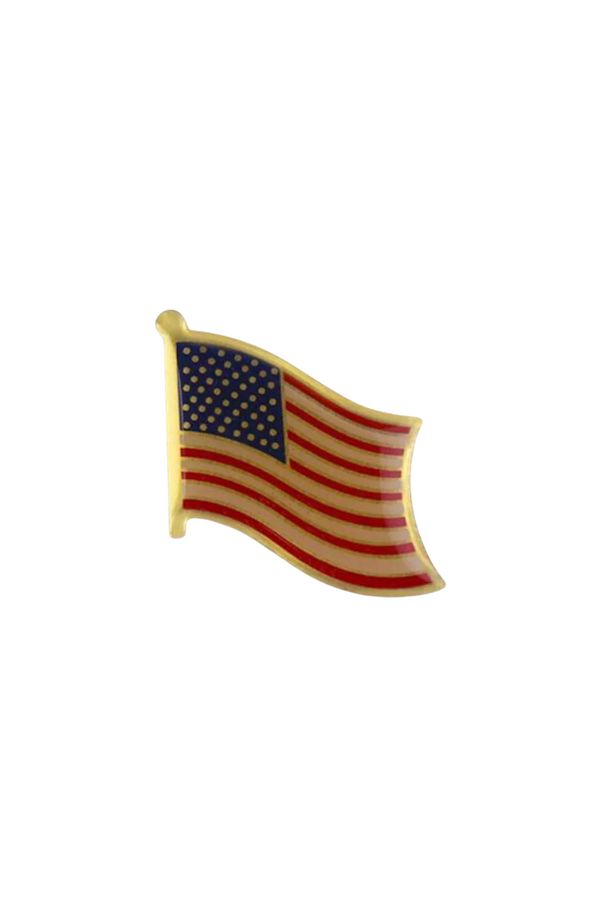 Flowing American Flag Lapel Pin - GoTie