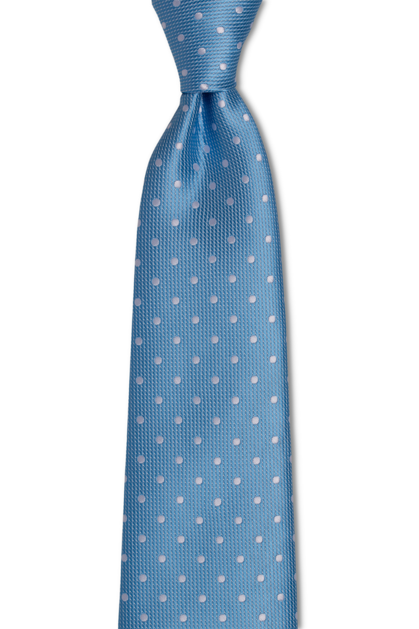 Baby Blue Dotted Traditional Tie