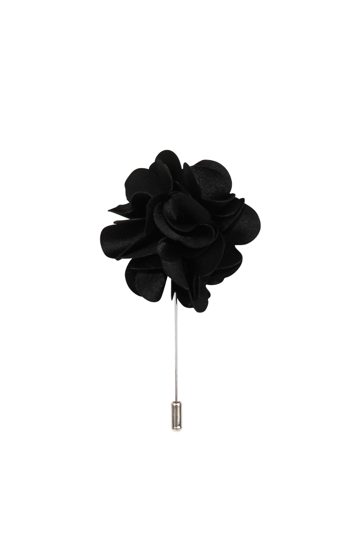 Black Hearts Ball Flower Lapel Pin
