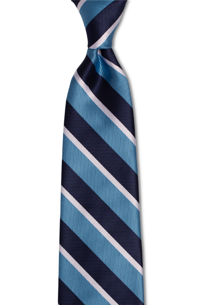 Blue Navy Traditional Striped Tie