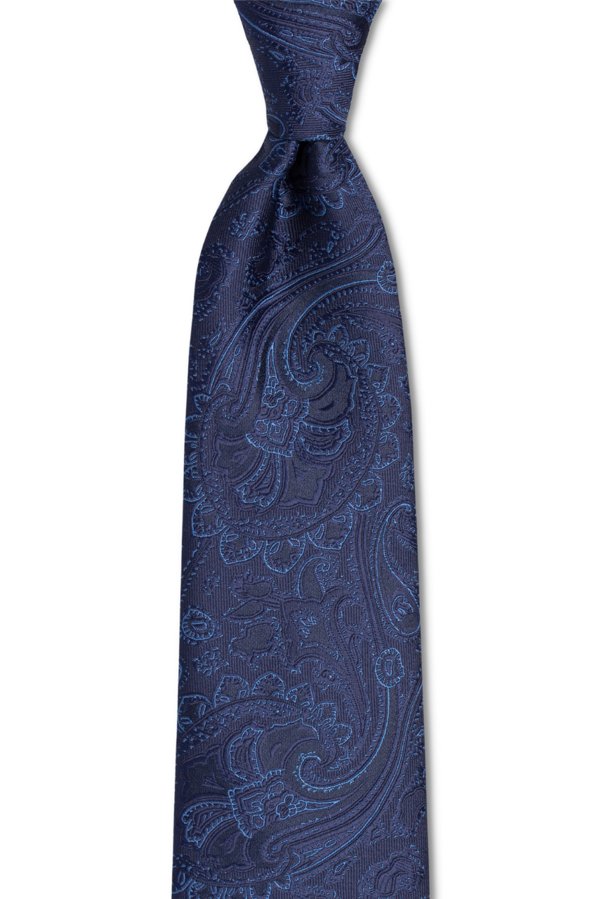 Blue Paisley Traditional Tie