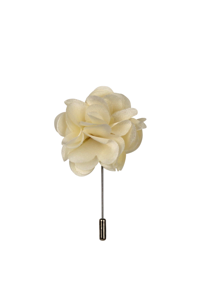 Blushing Ivory Flower Lapel Pin by GoTie