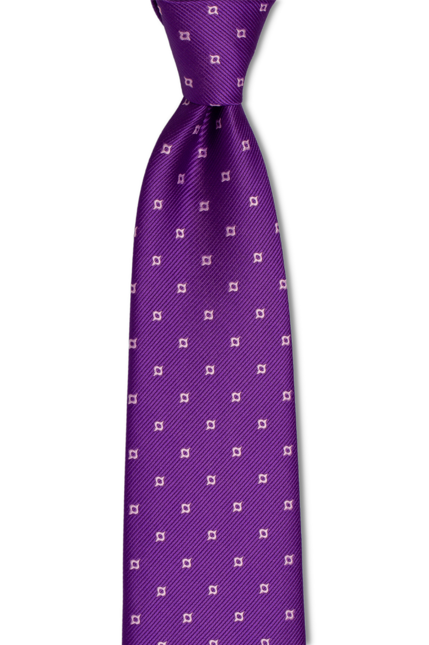 Bright Purple Geometric Tie