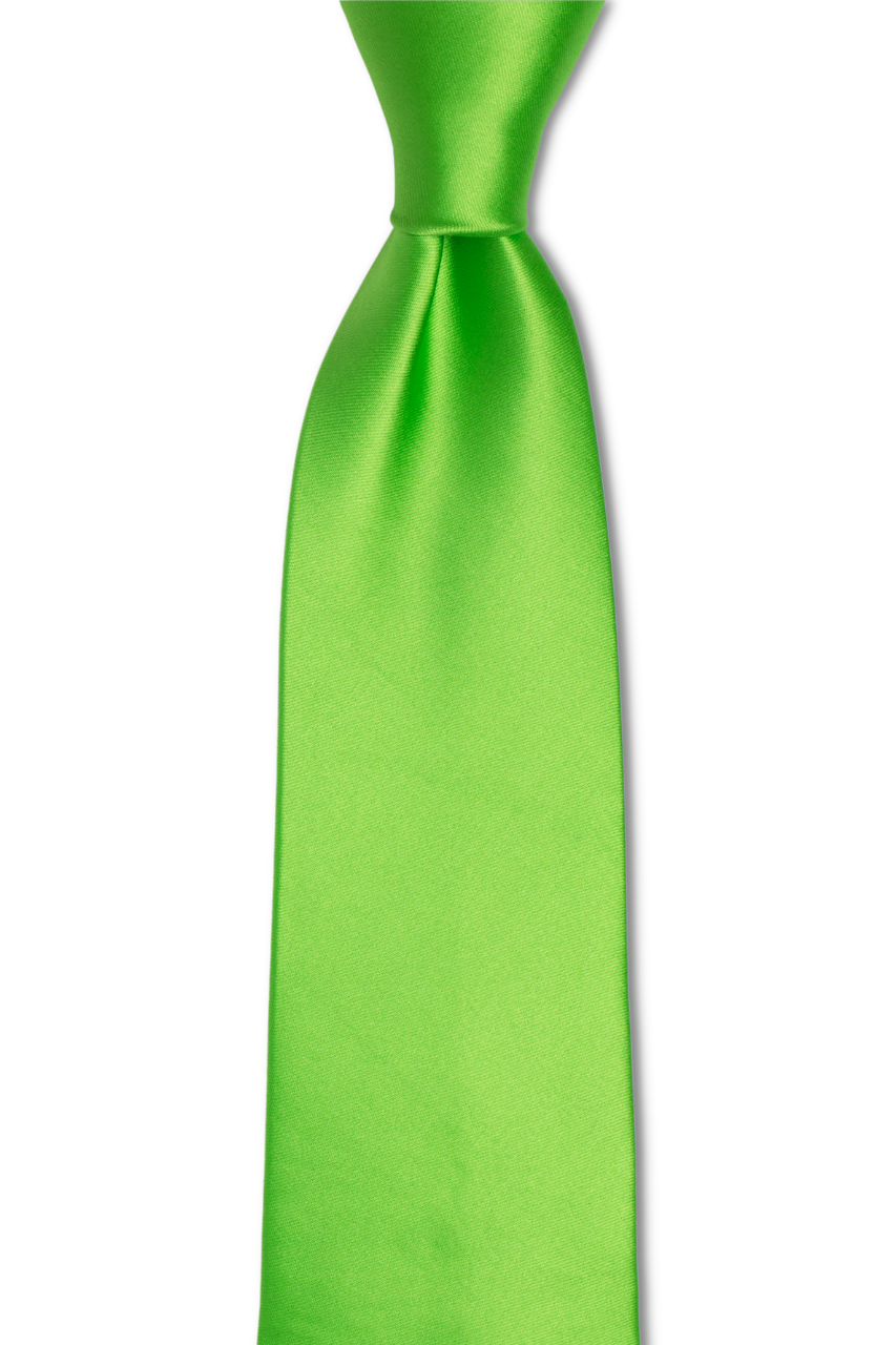Solid Bright Green Skinny Tie