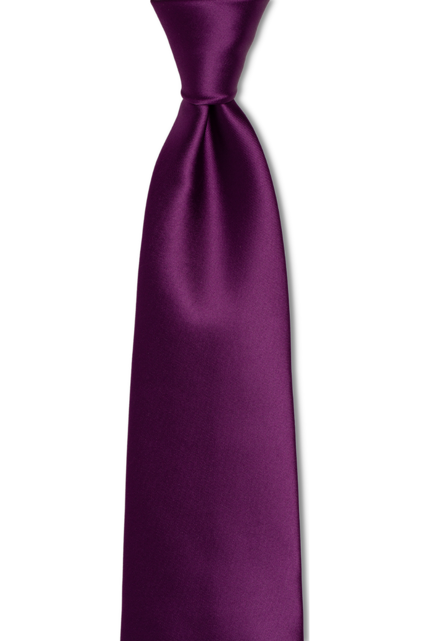 Bright Solid Plum Traditional Tie