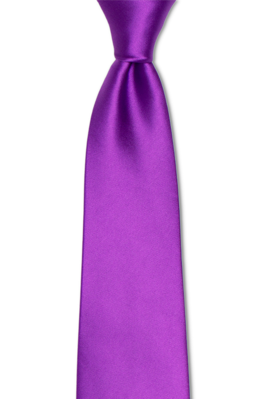 Bright Solid Purple Traditional Tie