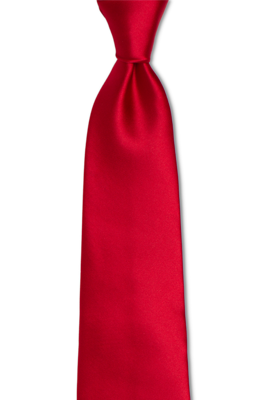 Fire Engine Solid Red Traditional Tie