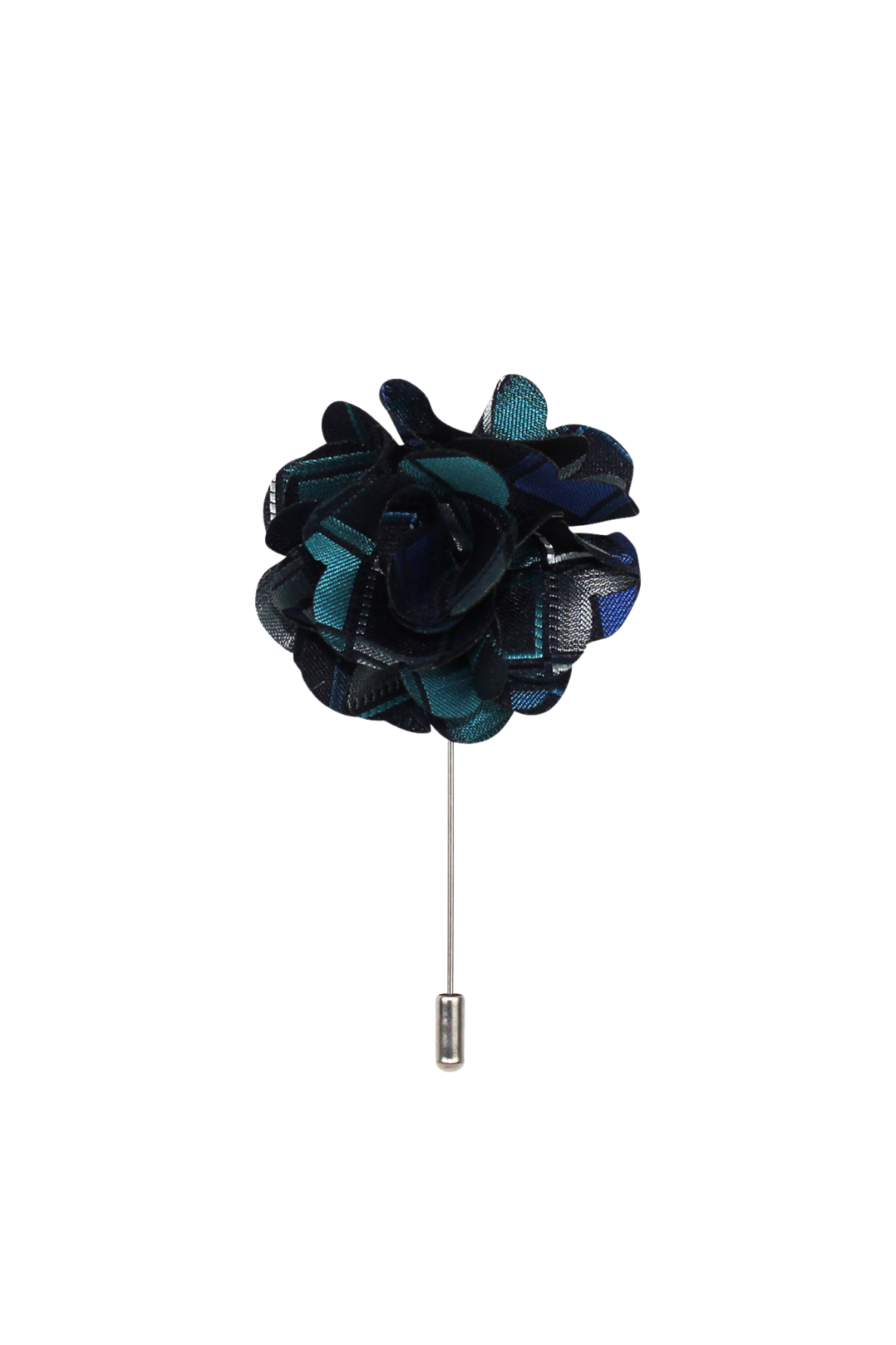 Cool Plaid Flower Lapel Pin