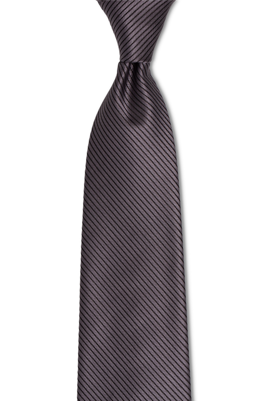 Dark Gray Black Thin Striped Traditional Tie