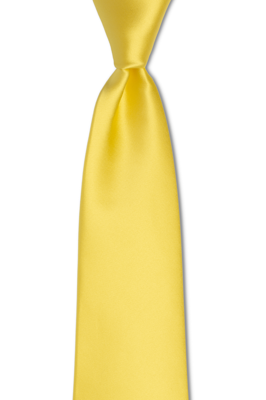 Bright Solid Yellow Traditional Tie