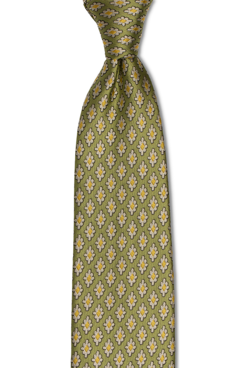 Green Daisy Traditional Tie