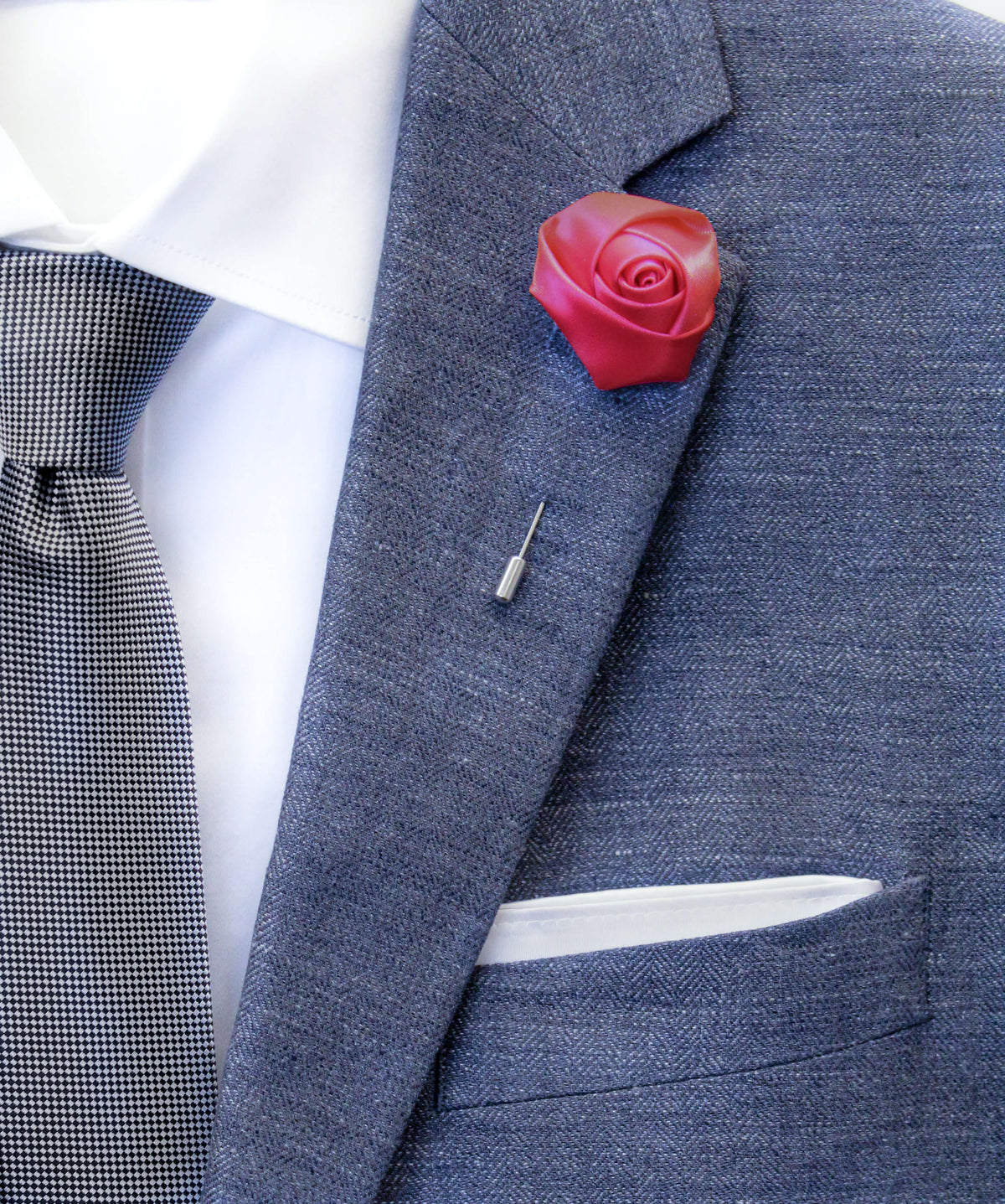 Hibiscus Red Flower Lapel Pin