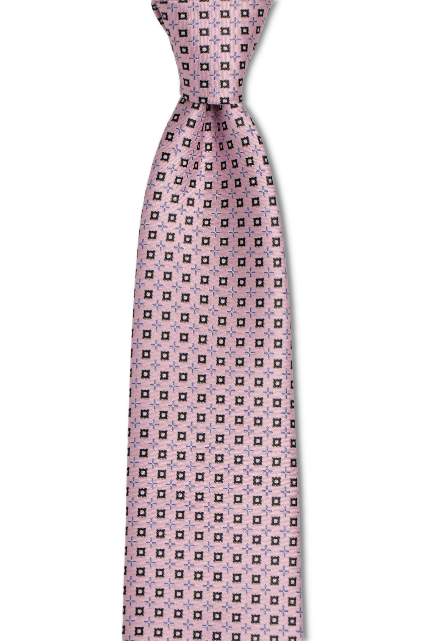 Light Pink Geometric Tie