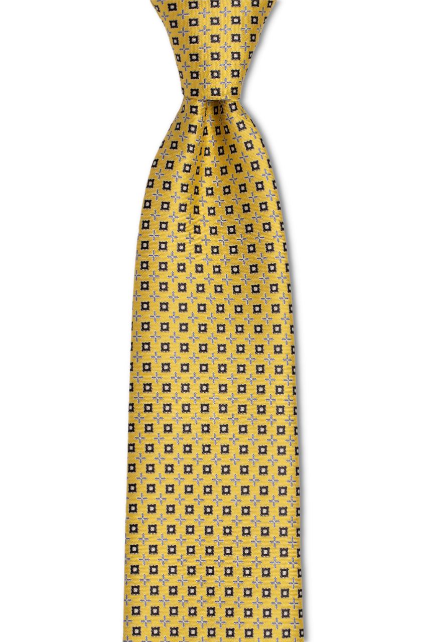 Mustard Yellow Geometric Tie