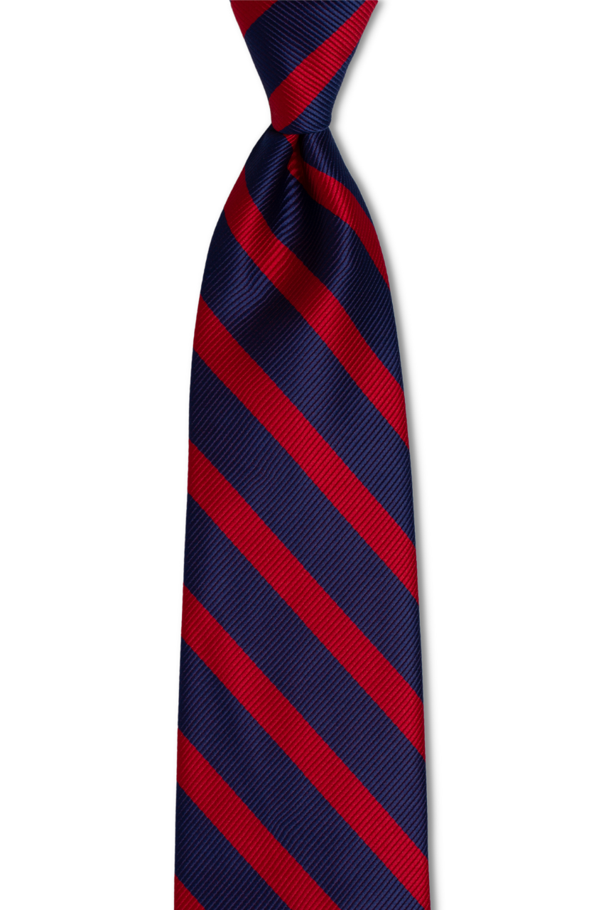 Navy Red Striped Skinny Tie