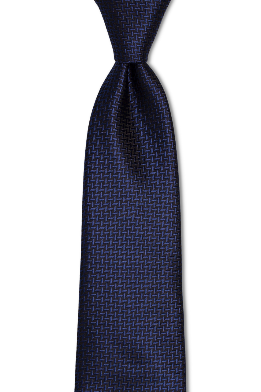 Navy Lattice Traditional Tie