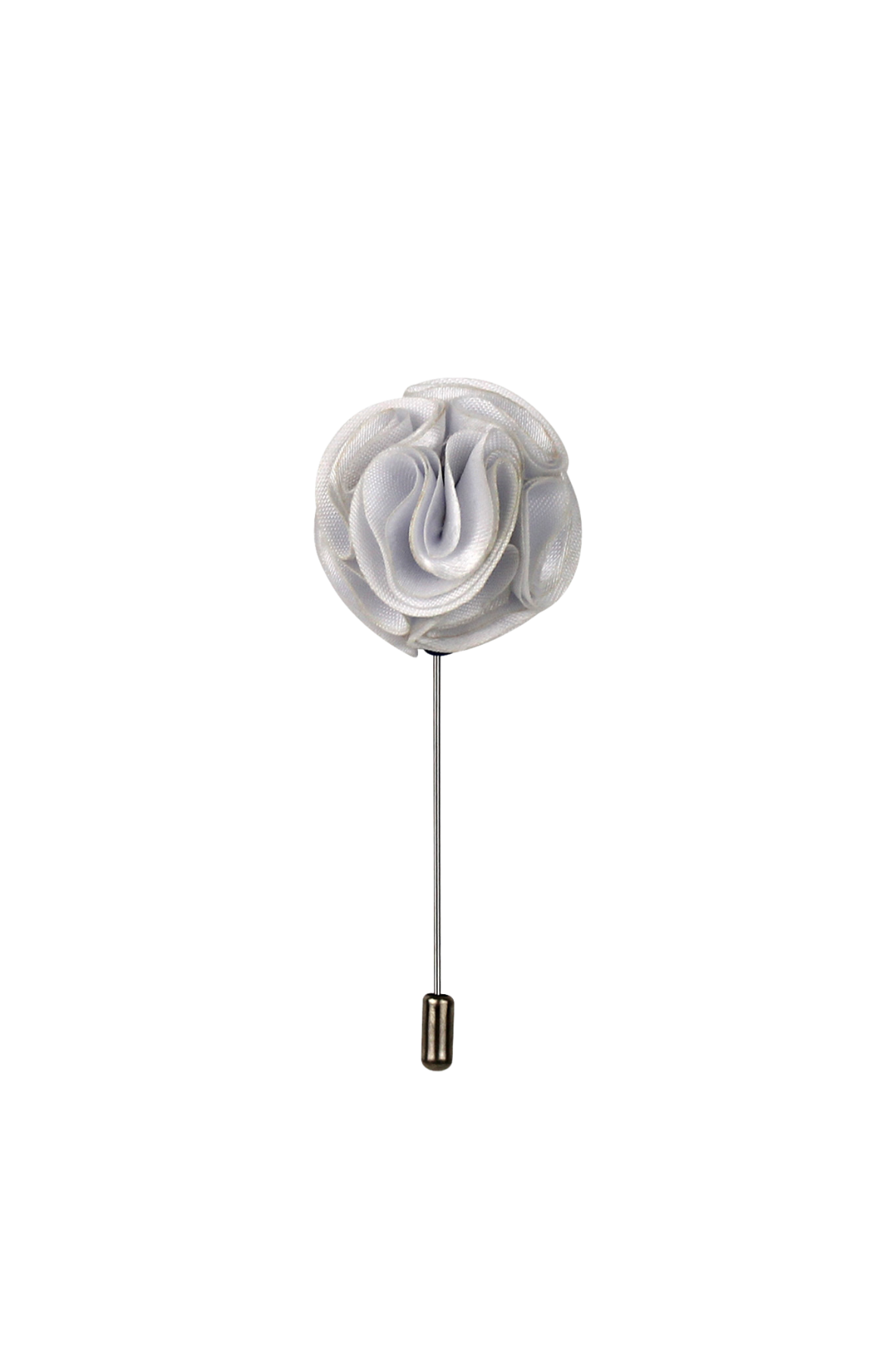 Perfectly White Piped Flower Lapel Pin