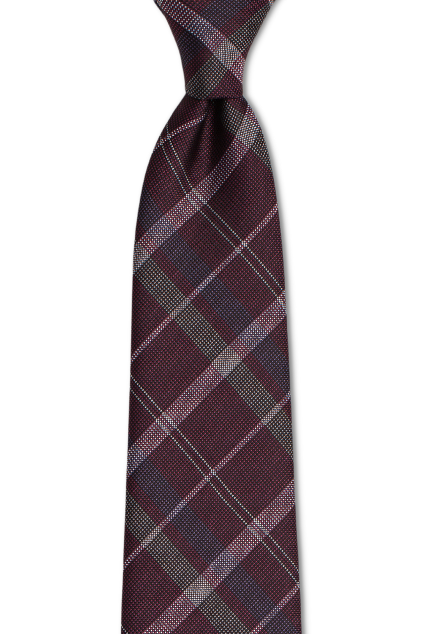 Purple Plaid Traditional Tie