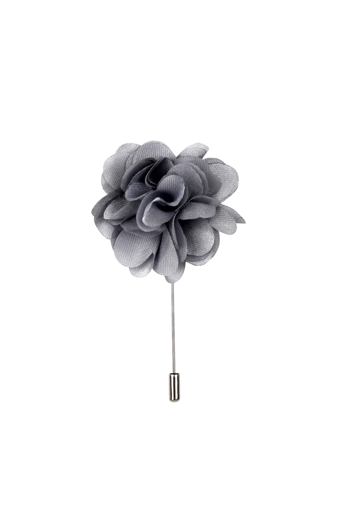Silver Hearts Flower Lapel Pin